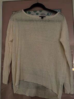 J. Crew Cream Crewneck Lightweight Knit Sweater